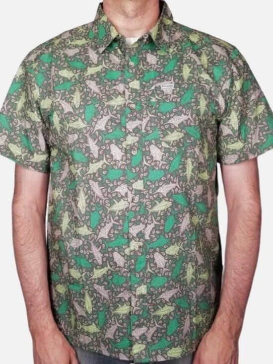 Columbia Other - COLUMBIA Men's PFG Super Slack Tide Camp Fishing Shirt Short Sleeve Size Large